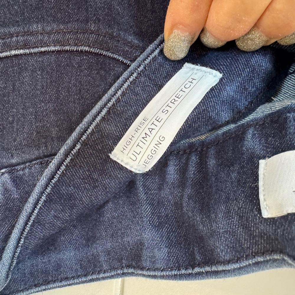 π 6/$60 Lane Bryant Size 14 Jeggings Skinny Back Pocket Medium Wash Heavy Weight - Picture 7 of 8